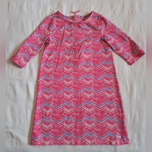 Vineyard Vines girls size Small or 7/8 3/4 sleeve water color whale tale dress - Picture 1 of 6